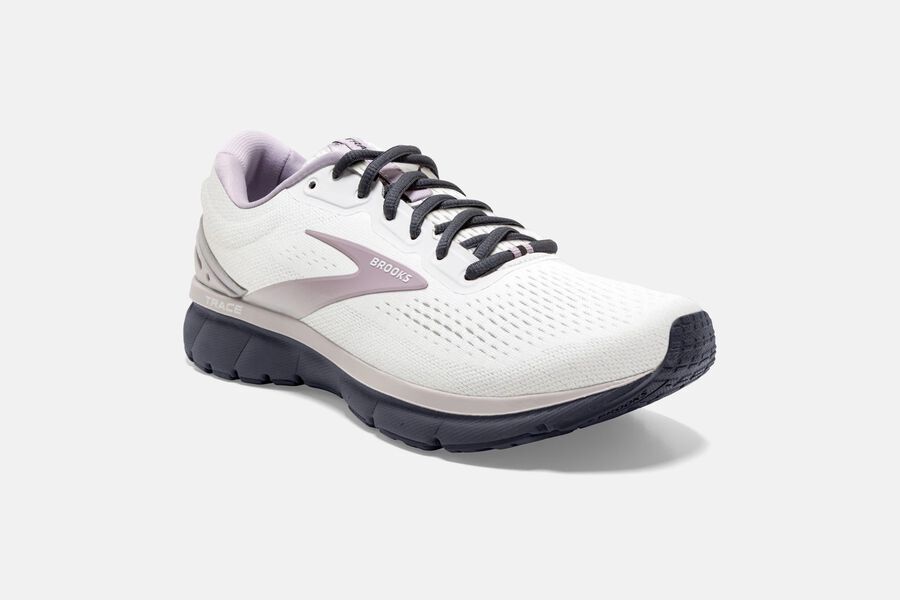 Brooks Trace Road Running Shoes Womens - White/Pink - HDEGS-5302